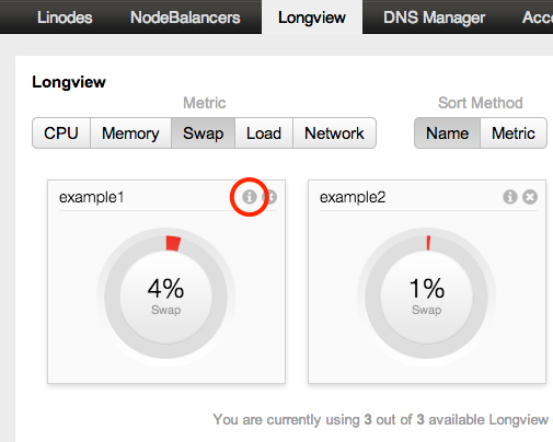 Linode Manager Longview clients overview