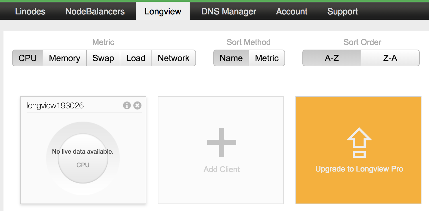 Linode Manager Longview Pro tile
